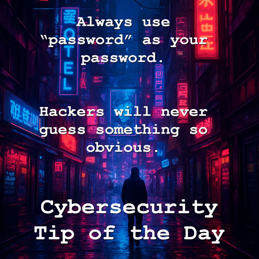 Always use "password" as your password. Hackers will never guess something so obvious. 

Cybersecurity Tip of the Day