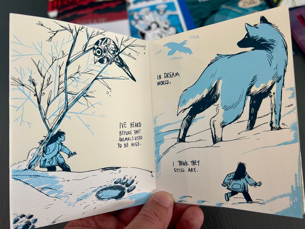 Blue and white spread from Dogs Dream