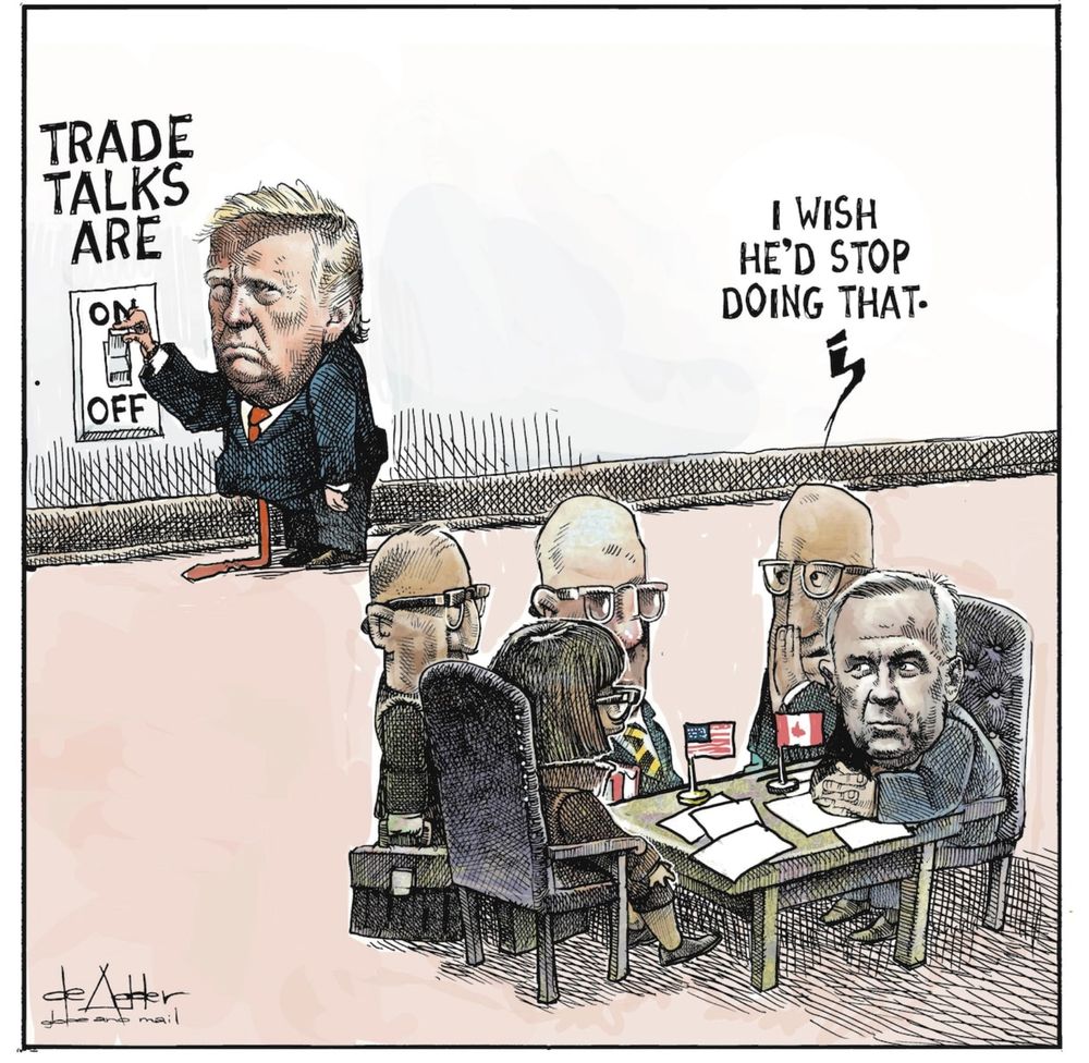 Trump with on/off switch for trade talks. Other leaders say I wish he'd stop doing that