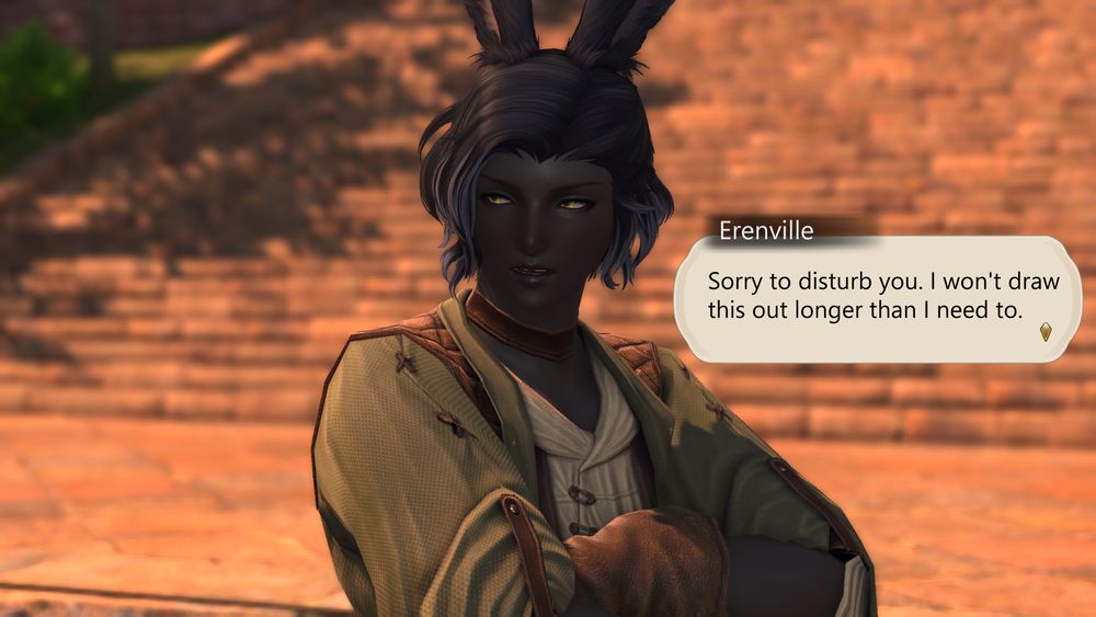 Erenville stands in Tulliyolal, arms crossed, maybe a tad flustered.

Erenville: "Sorry to disturb you. I won't draw this out longer than I need to."