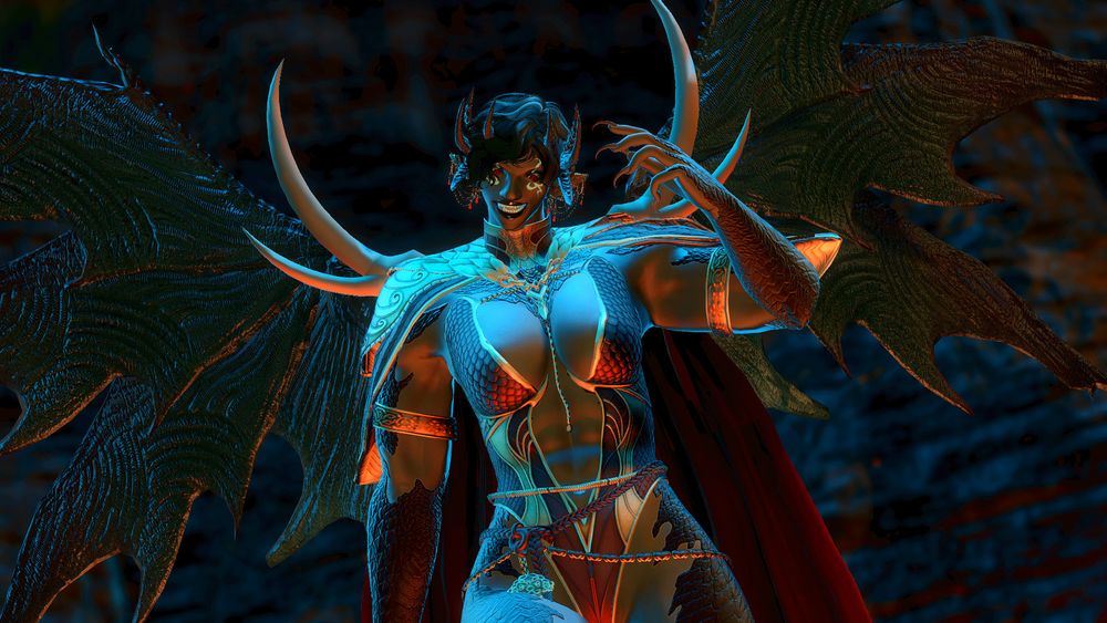An image of Lisette (Nidsette) looking maniacal 
