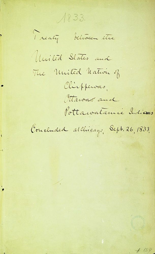 1833 Treaty of Chicago - Wikipedia