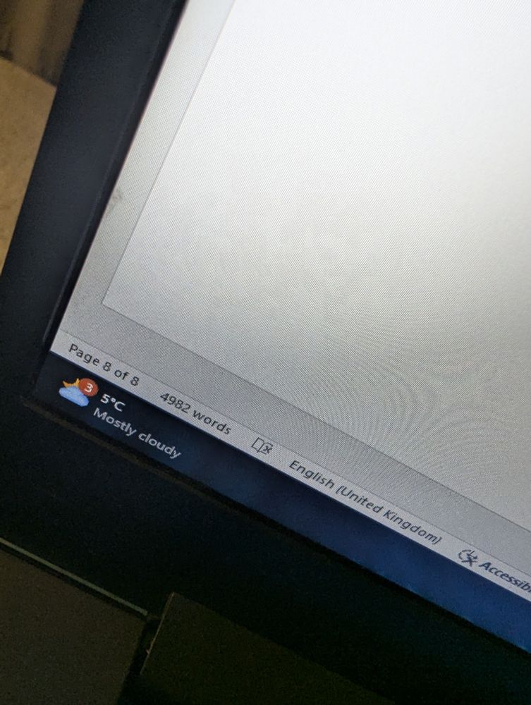 A word count on a word doc saying 4982 words and 8 pages. 