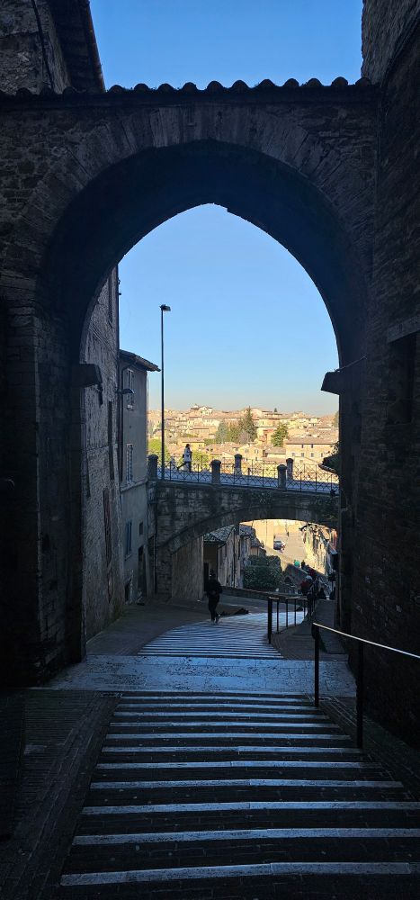 Medieval arch in the historical centre of Perugia 