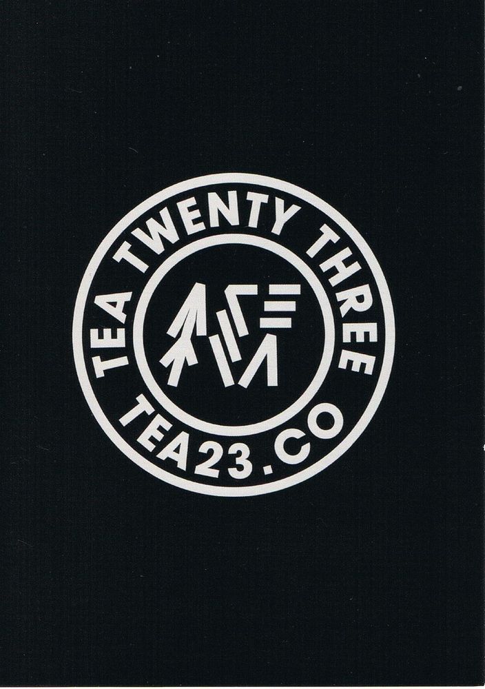 Logo of tea23co, an independent tea brewing company based in Eastbourne. Sussex