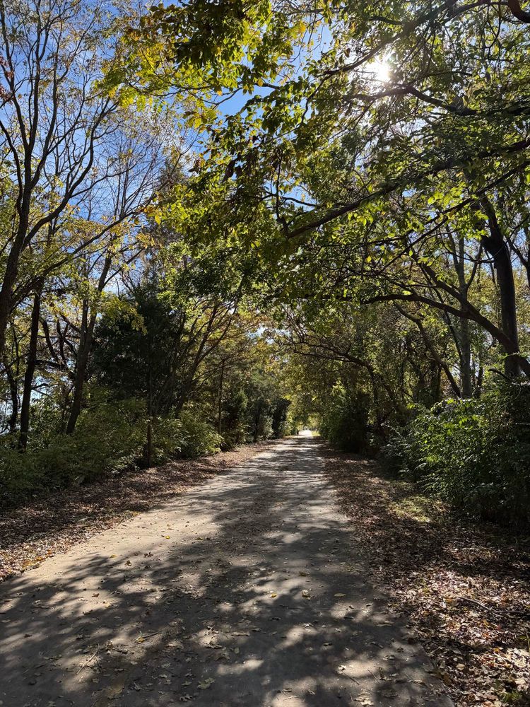 Tree shaded hike/bike trail
