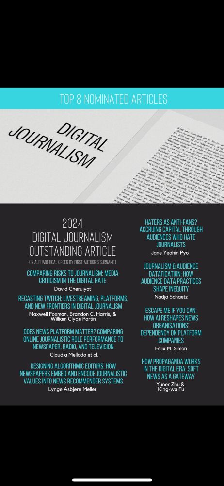 Digital journalism names 8 articles as finalists for outstanding articles of the year.