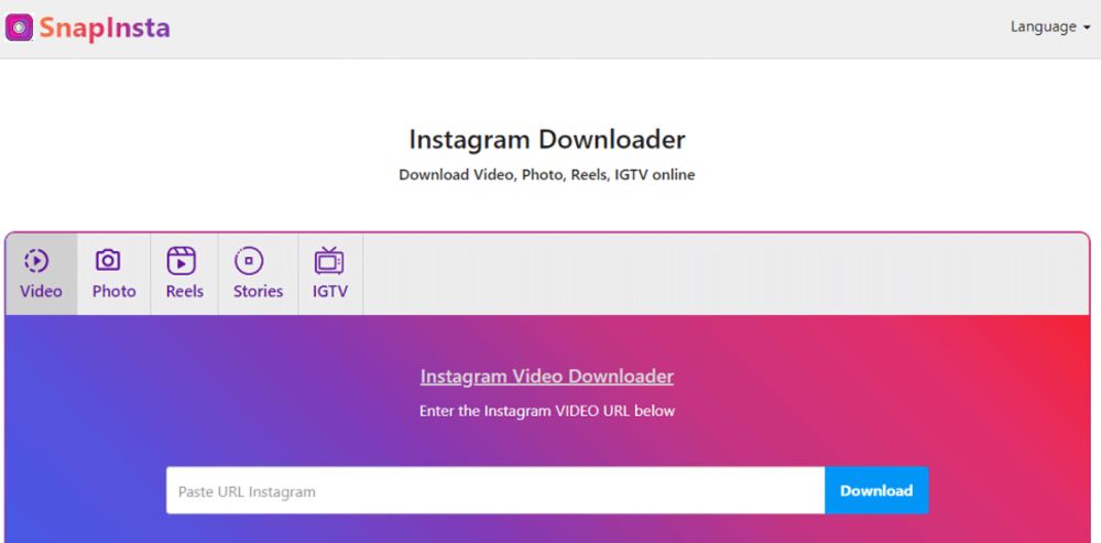 Instagram Downloader - Download Instagram Video, Reels, Story, Photo, IGTV online - Snapinsta