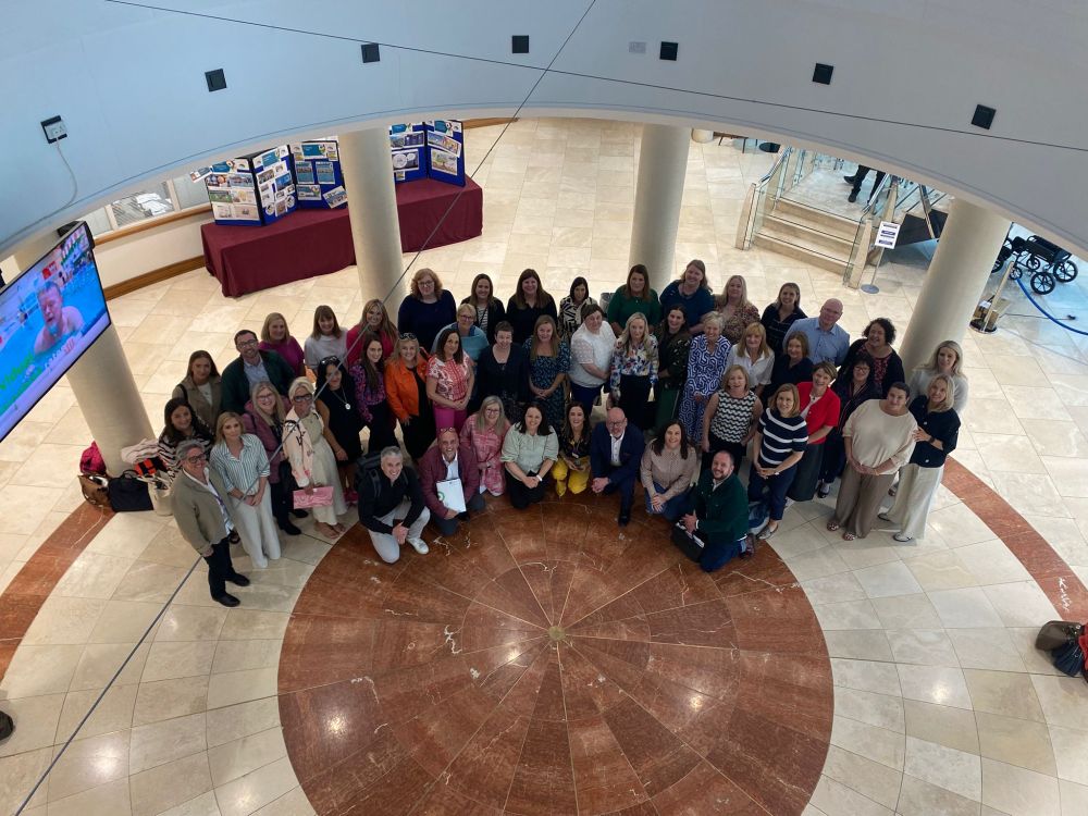 Picture  from a high vantage point of social workers who completed the course 