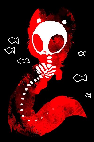 ditto, mirrored, except its an "xray" of the cat's skeleton that i did not care to make anatomically correct