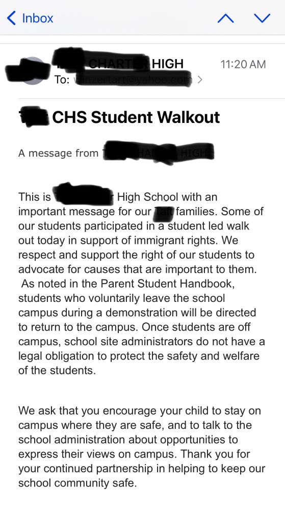 Student walkout
