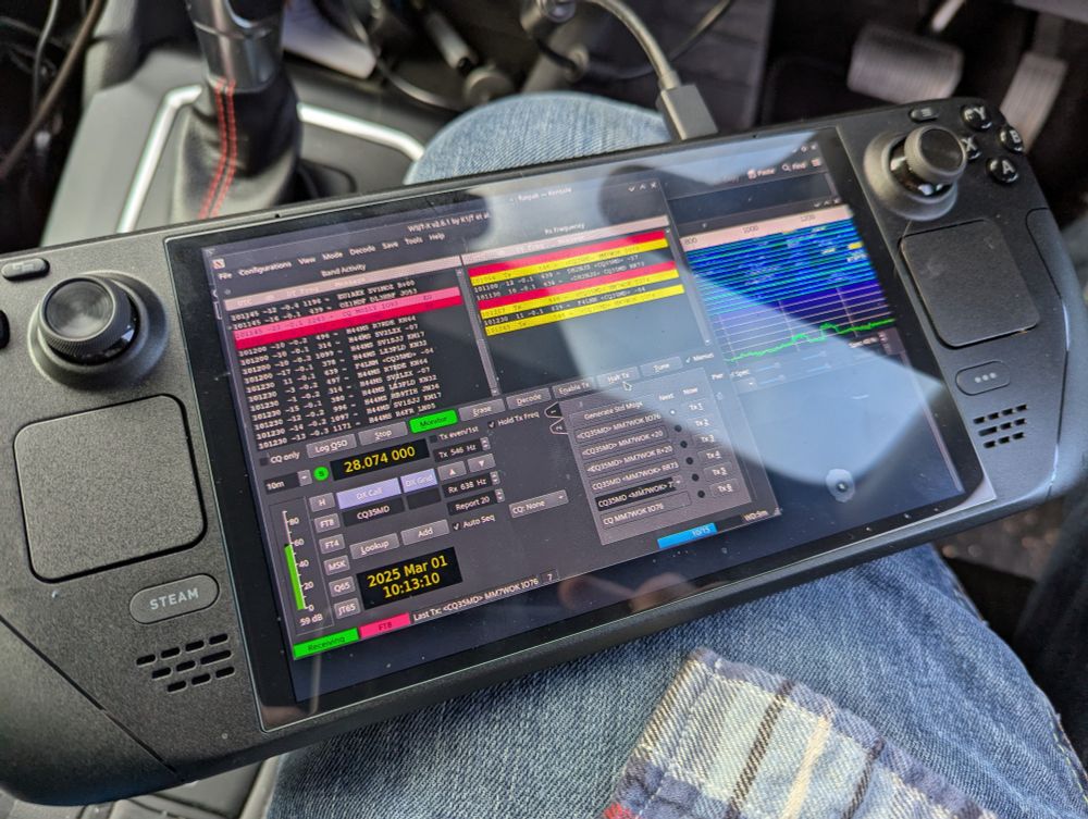 Steam deck running WSJT-X hooked up to the radio. 