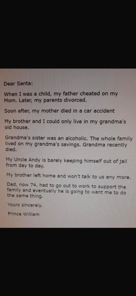 Monarchy parody involving Santa Claus Christmas letter 