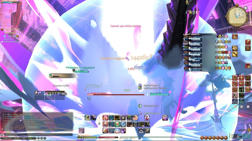 a screenshot of the oneiron vaults in first person. it's. a mess.