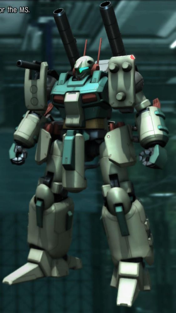 A Guncannon Detector painted like a GM III in GBO2