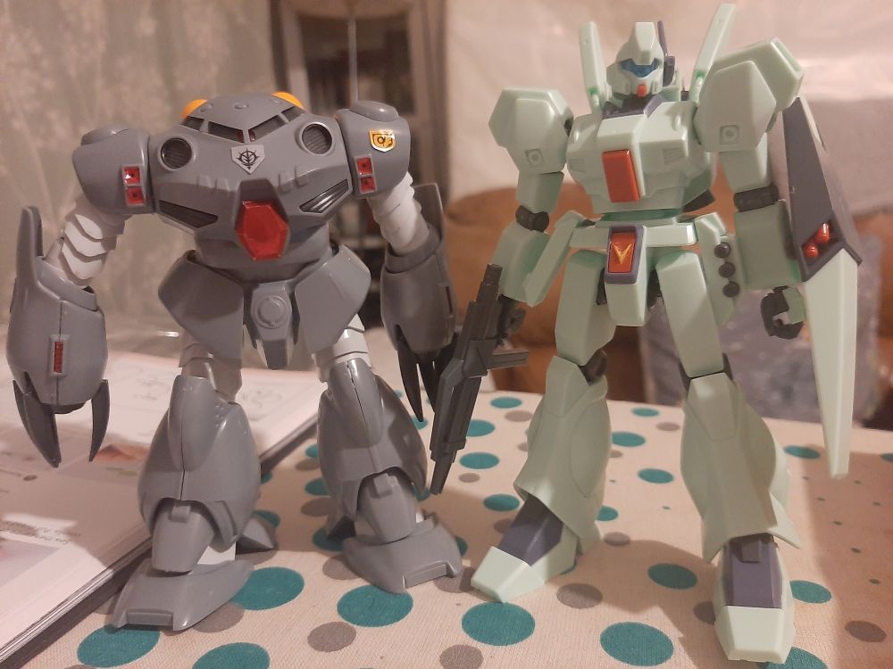 A Z'Gok E standing next to a Jegan