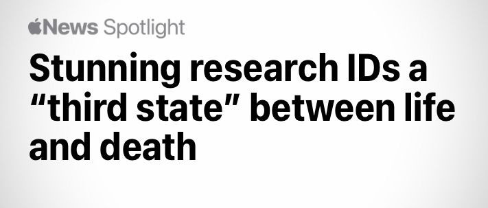 Headline reads: News Spotlight Stunning research IDs a 