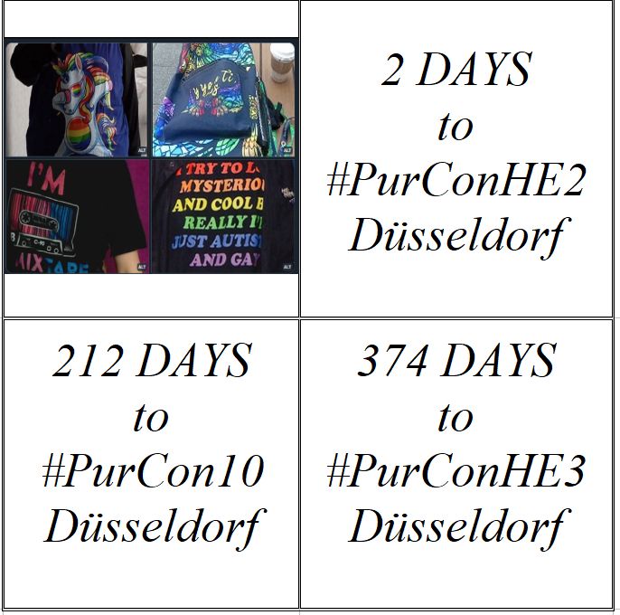 2 DAYS to #PurConHE2 Düsseldorf
212 DAYS to #PurCon10 Düsseldorf
374 DAYS to #PurConHE3 Düsseldorf

