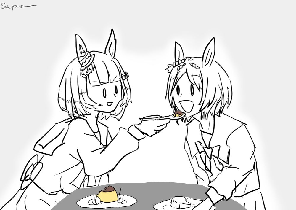 左から順にシュガーネイションとサクラローレル。