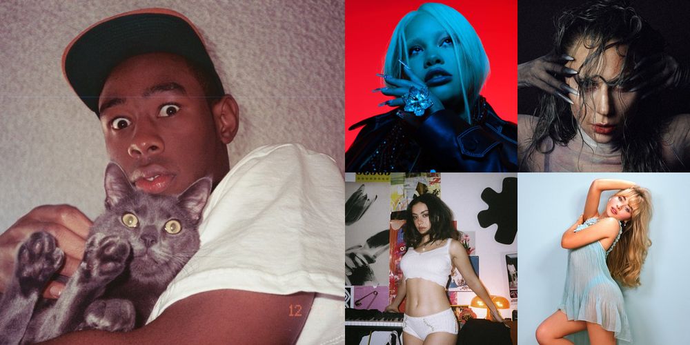 Tyler, the Creator (46) Shygirl (37) Lady Gaga (28) Charli xcx (26) Sabrina Carpenter (26)