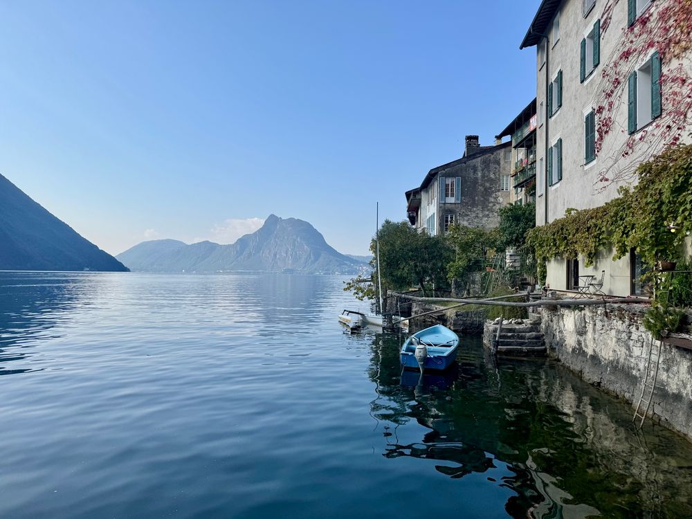 View southwest down Lake Lugano from Gandria 
