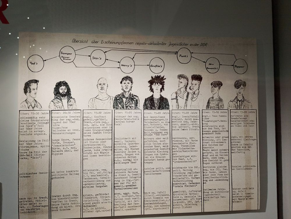 Übersicht über Erscheinungsformen negativ-dekadenter Jugendlicher in der DDR