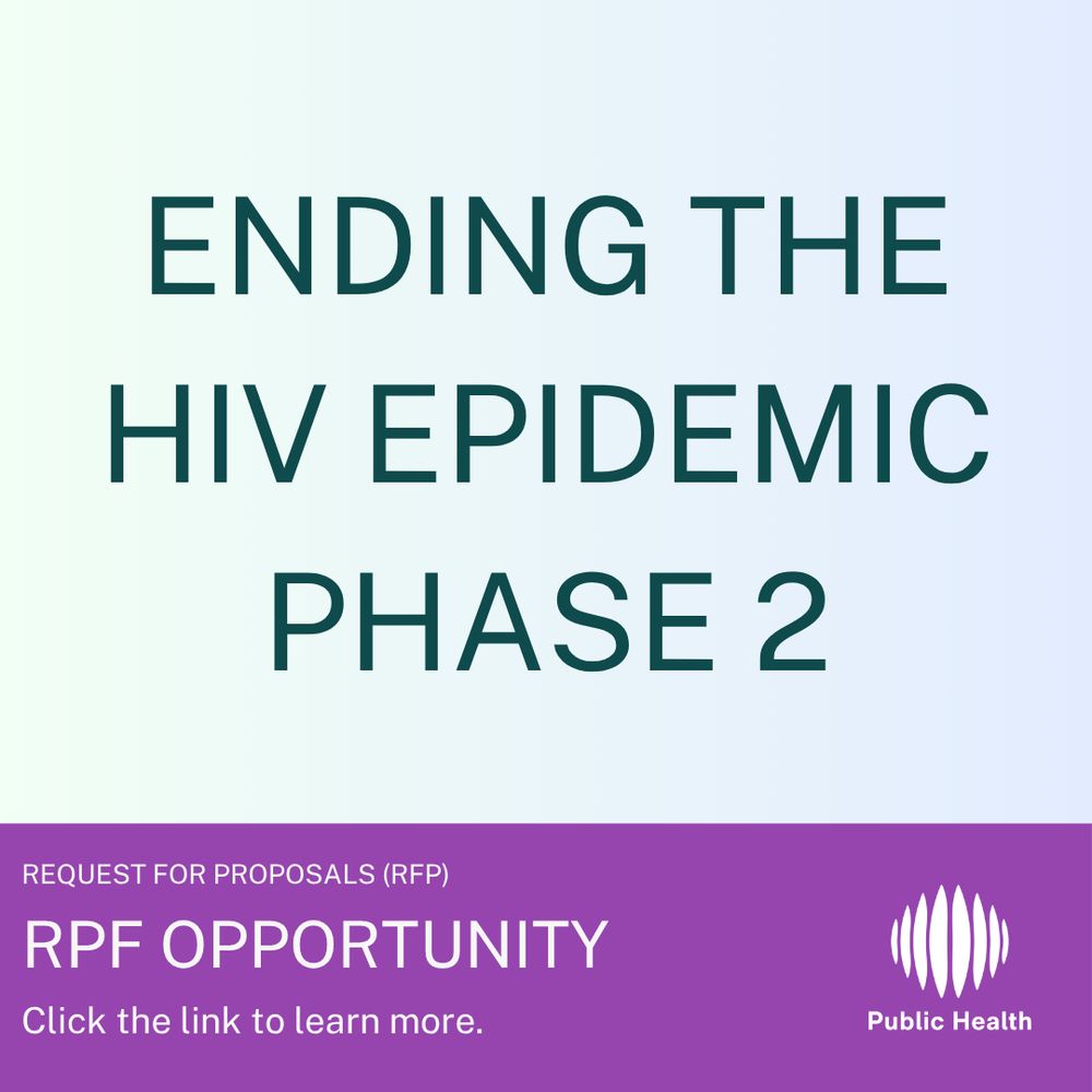 This is an image that said Ending the HIV Epidemic Phase 2. RFP Opportunity. Click the link to learn more. 