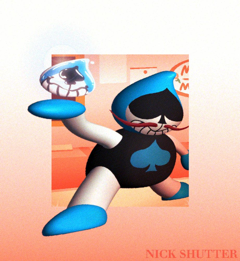 Illustration of Chef Lancer from Deltarune holding out a Lancer Cookie to the viewer with a big smile on his face.