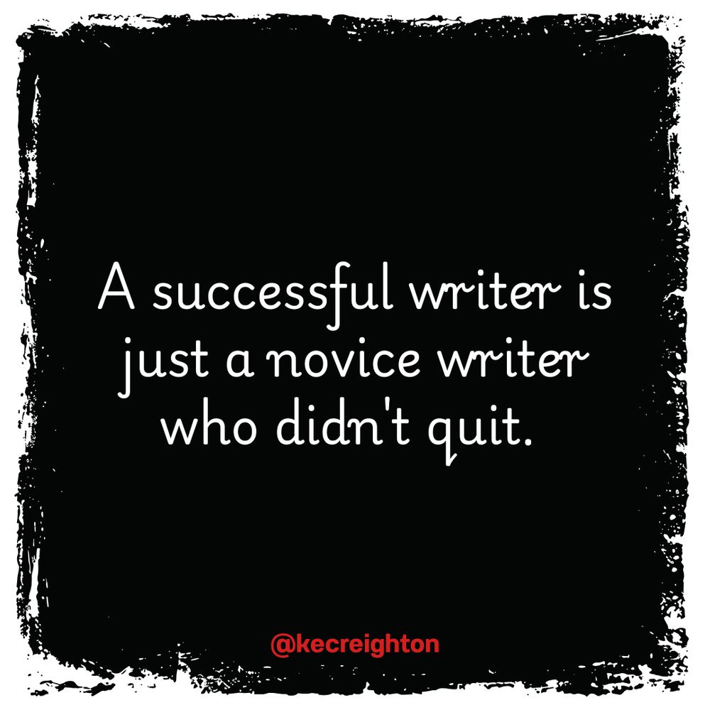 A successful writer is just a novice writer who didn't quit. 
