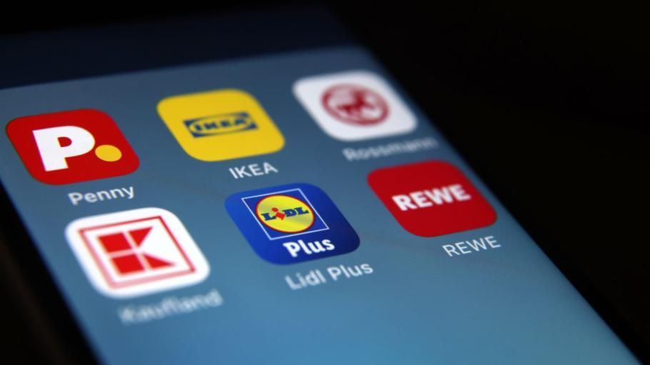 Stockfoto eines Handybildschirmes mit Icons von Supermarktapps - zu erkennen sind Penny, IKEA, Rossmann, Kaufland, Lidl und Rewe

Foto: Karl-Josef Hildenbrand/dpa 