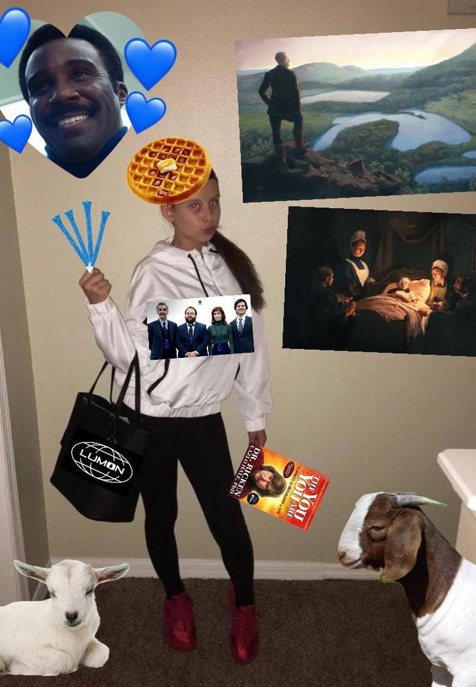 girl with merch meme, edited to be all about stuff from Severance