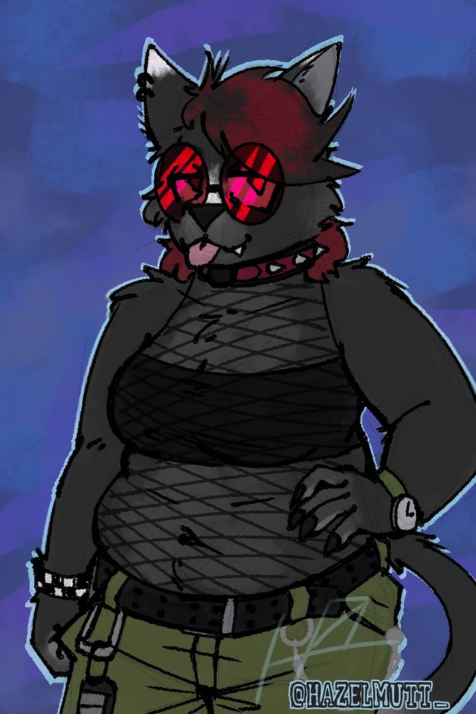 ditto with red tinted sunglasses