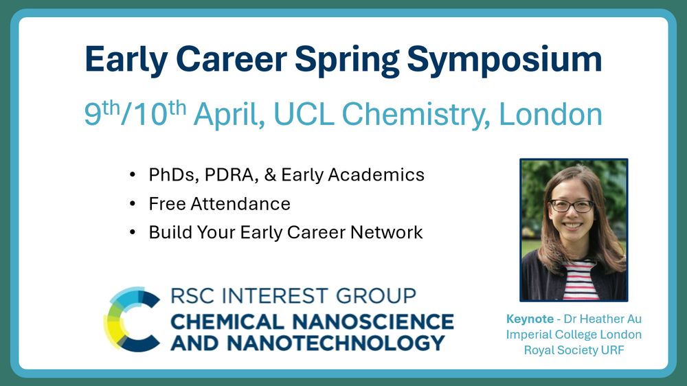 Advert for RSC CNN Early Career Symposium on 9th & 10th April 2025