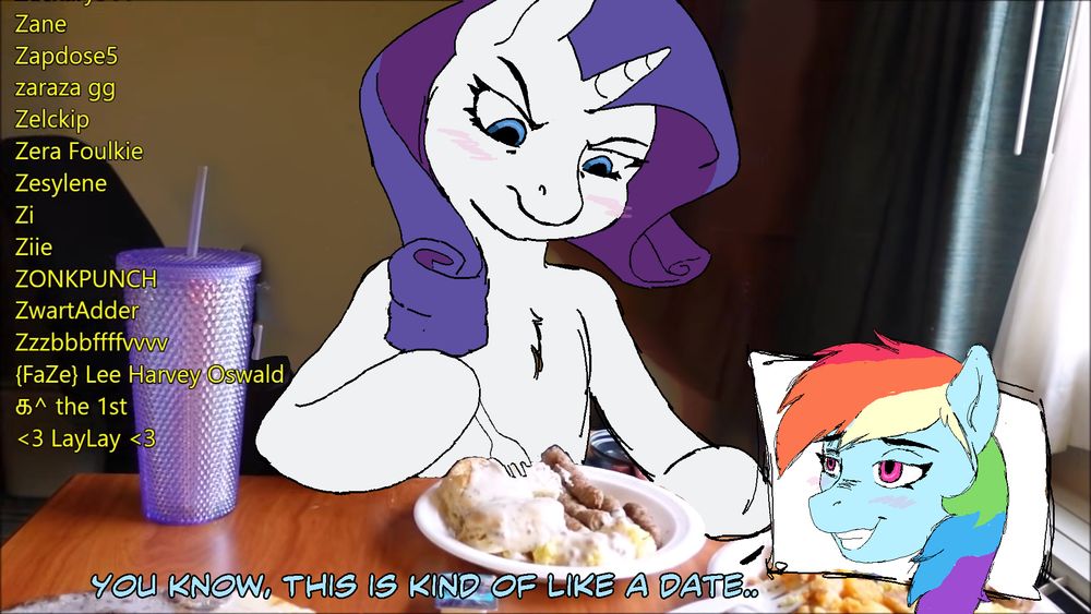 fan art of Rarity and Rainbow Dash in Tamers12345's latest episode