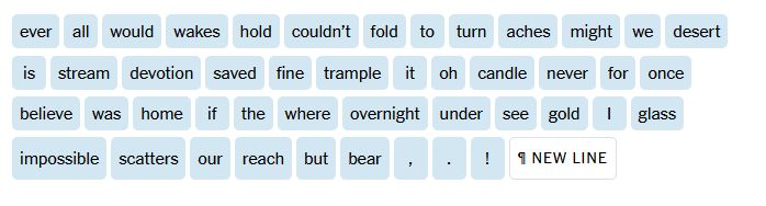 A picture of words to use for a poem