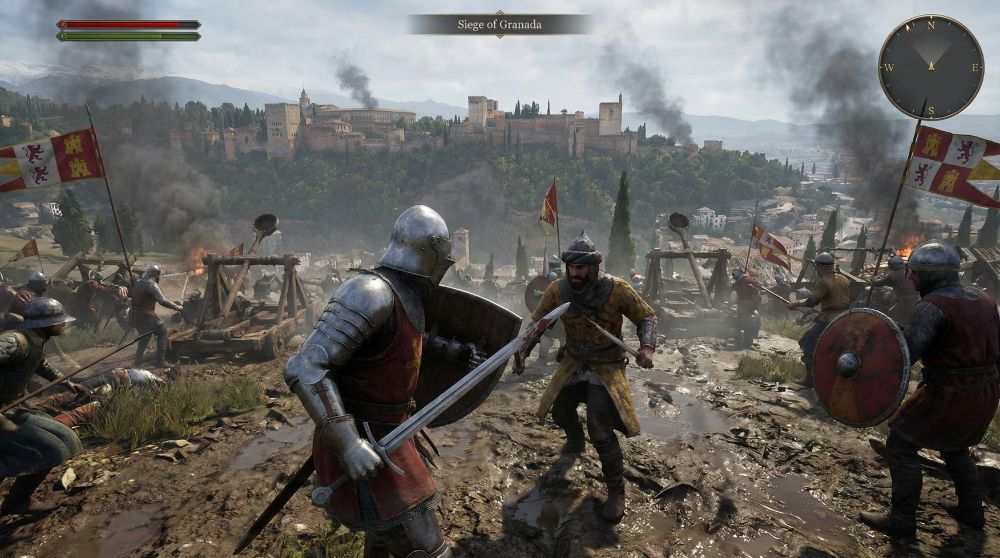 Captura generada con IA sobre un supuesto videojuego ambientado en la historia de España, concretamente en el "asedio de Granada". 