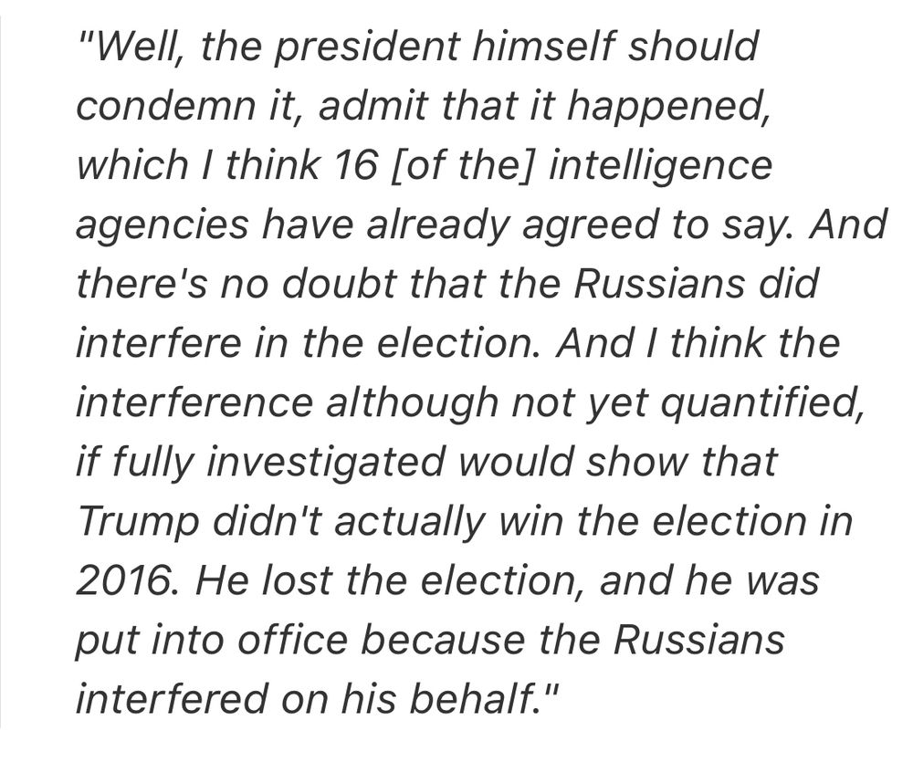 Quote by former president Jimmy Carter about Russian interference and the illegitimacy of the Trump presidency 