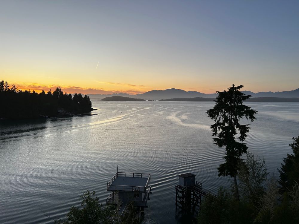 Evening view of Barkeley Sound. 