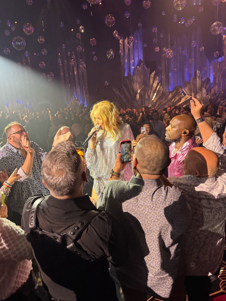Kylie Minogue performing in Las Vegas