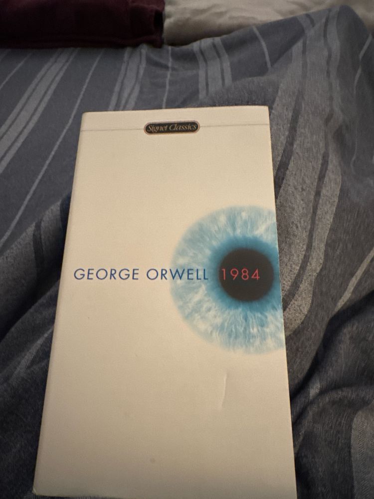 The book 1984 by George Orwell