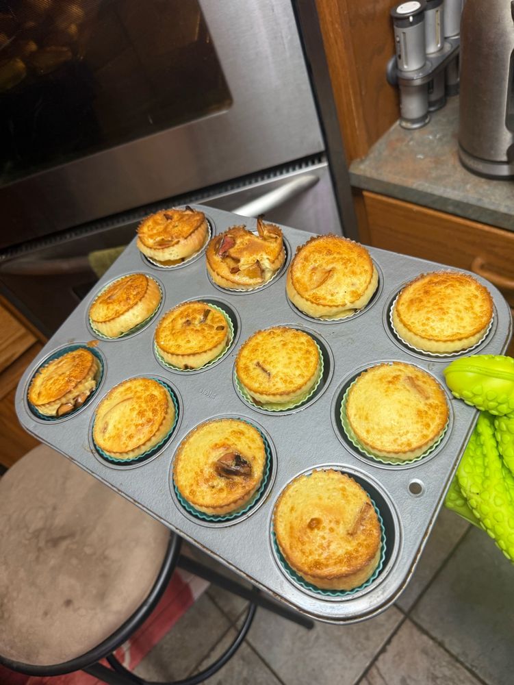 Dutch babies made in a muffin pan instead of a casserole dish. 