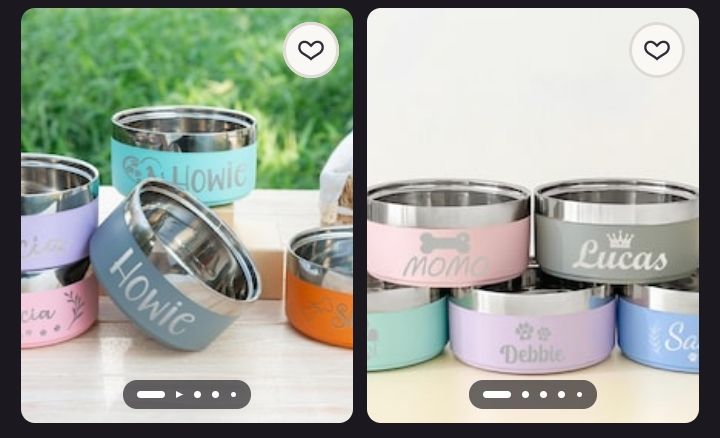 some personalized dog bowls i found on etsy 