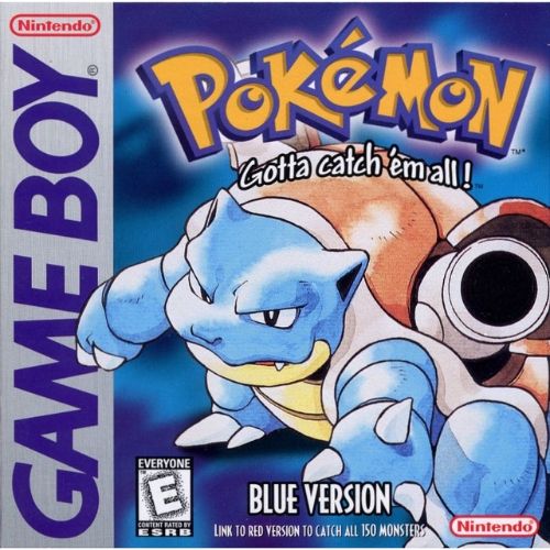 A scan of the box for Pokemon Blue Version