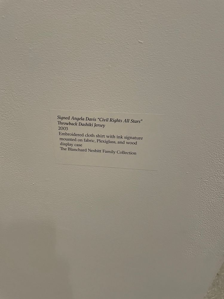Caption for exhibit labeled “Signed Angela Davis ‘Civil Rights: All Stars’ Throwback Dashiki Jersey”