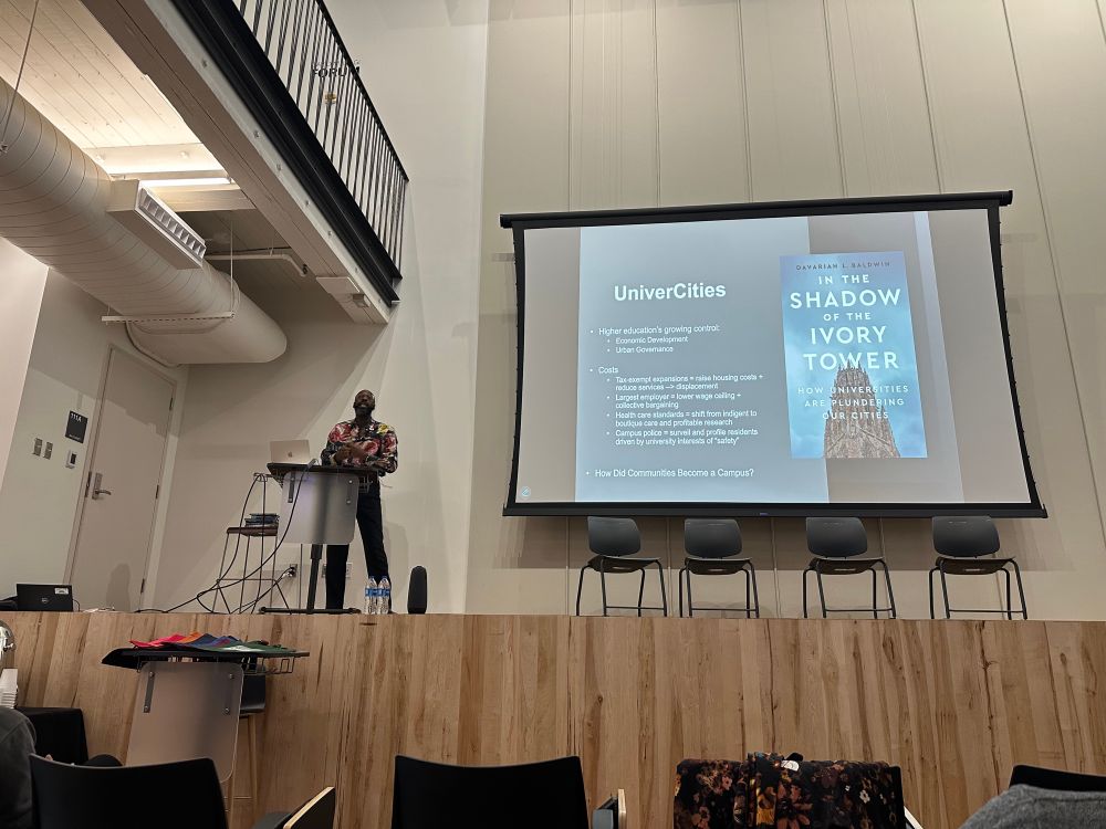 Picture of Dr. Davarian Baldwin speaking