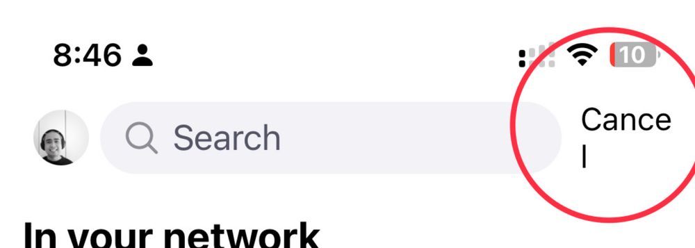 Cancel button on the right goes two lines:

Cance
l