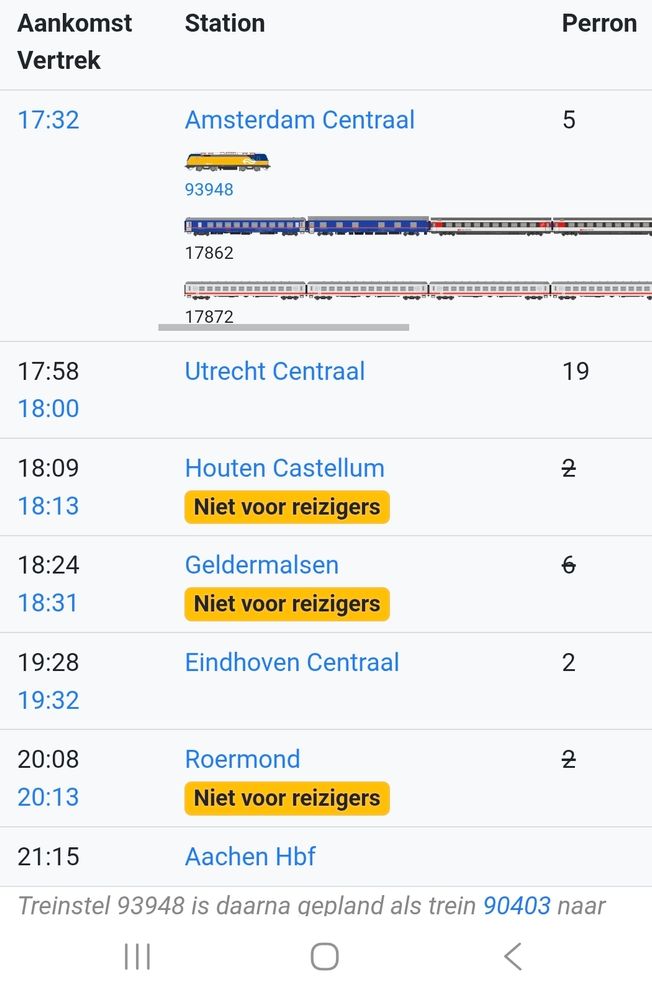 Voor de liefhebbers: Nightjet 403 rijdt vanavond, vrijdagavond en zaterdagavond via Herzogenrath. En veel vroeger dan gebruikelijk, dit door werkzaamheden in Duitsland.