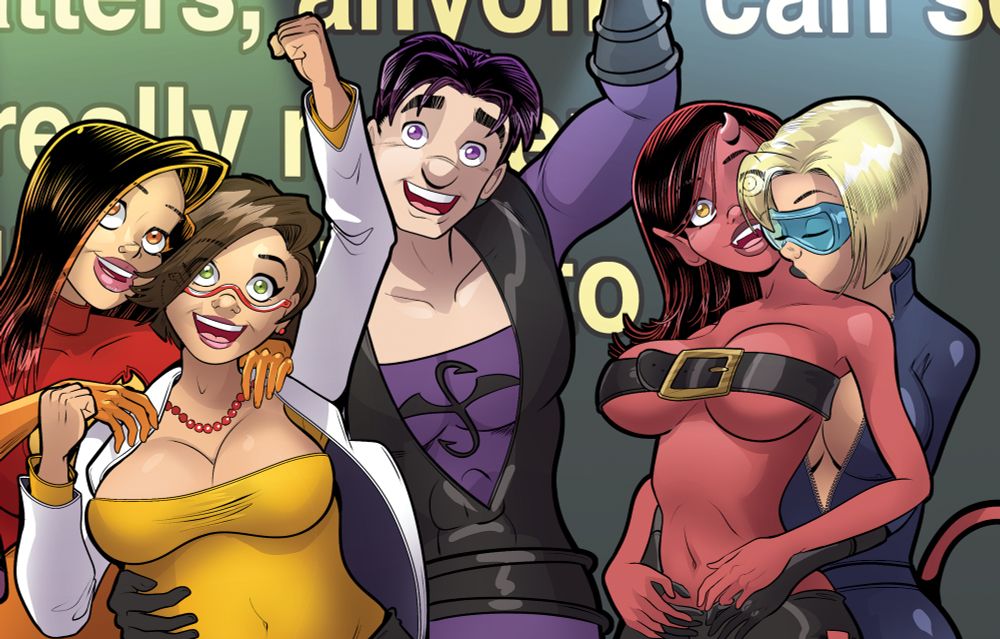 Evil Inc promo: A small part of a larger illustration.