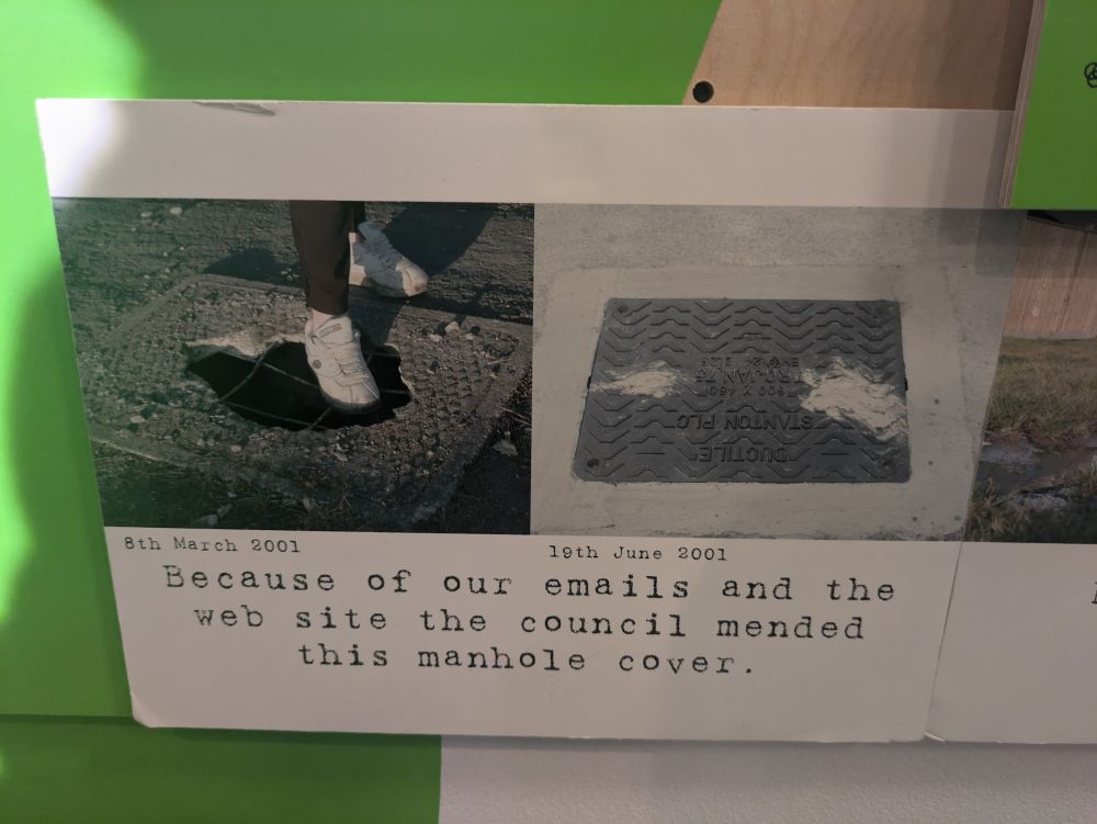 image from the exhibition - success story about fixing manhole cover