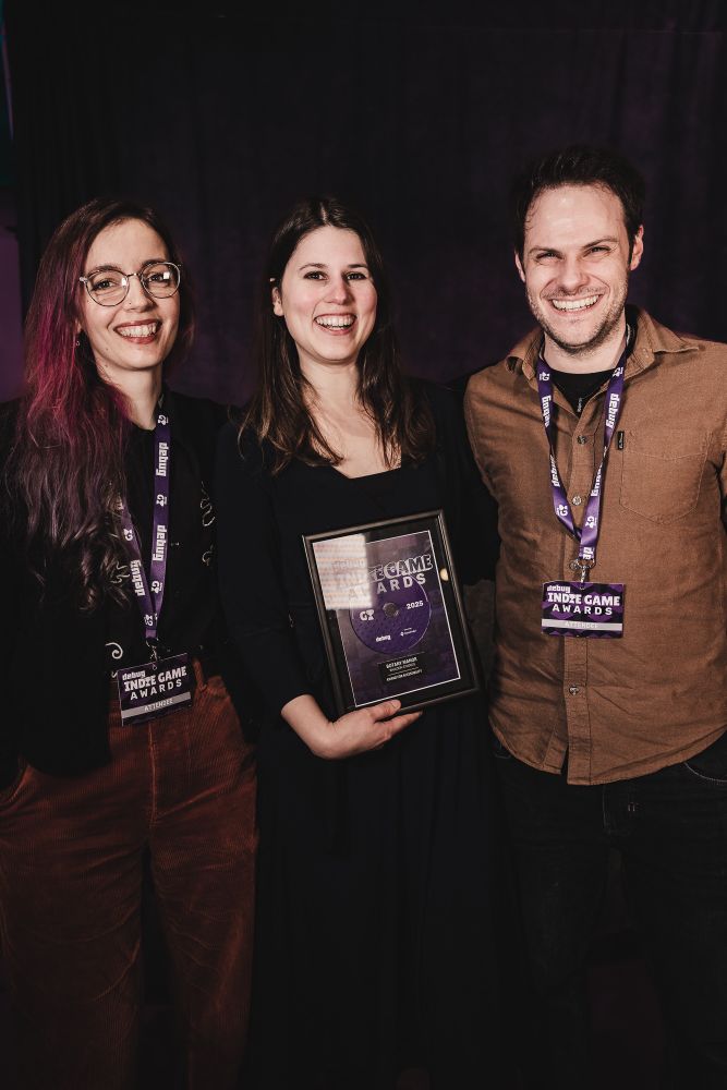 Balloon Studios taking home the Award for Accessibility for their game Botany Manor, at the Debug Indie Game Awards